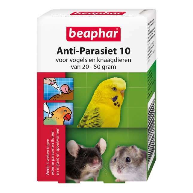 Anti-Parasiten 10 Vogel Nagetier 20-50 Gramm 2 Stk