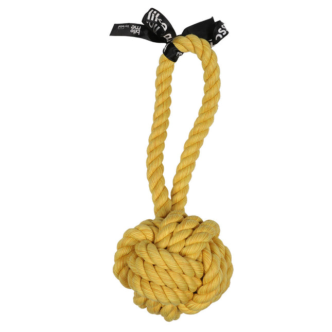 Are You Knots Ball mit Schlaufe, 20 cm, Gelb