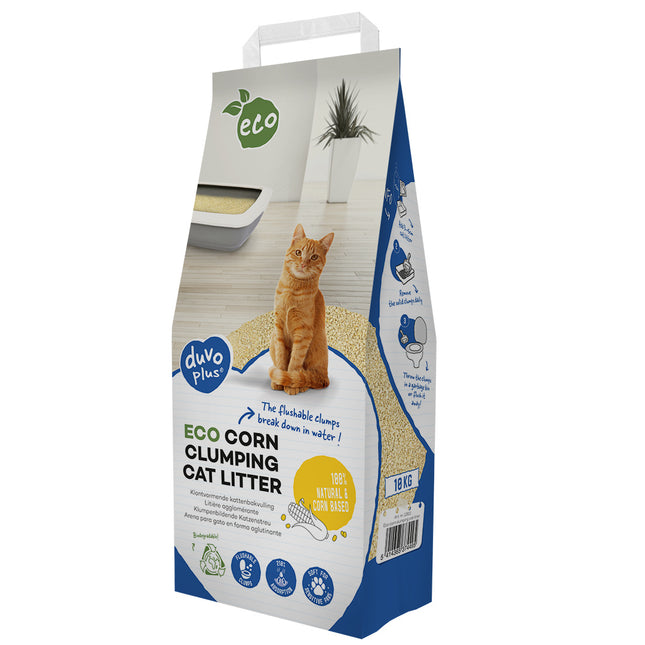 Eco Maïs Klontvormende Kattenbakvulling 10kg/16,37L