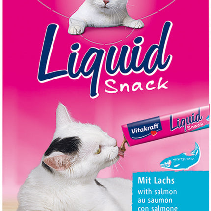 Kat Liquid Snack Zalm & Omega 6 stuks