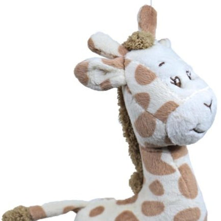 Giraffe Plüsch stehend mit Quietschen 20cm