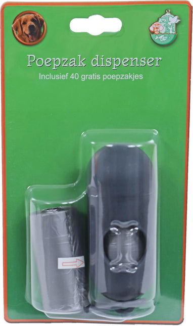 Poepzak Dispenser Koker met poepzak 2 rollen 20 stuks