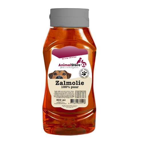 Zalmolie PUUR knijpfles 500ml