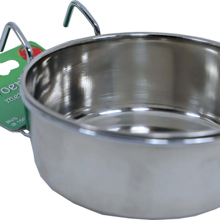 AnimalstoreXL Voerbak RVS met houder 9,5cm 270ml