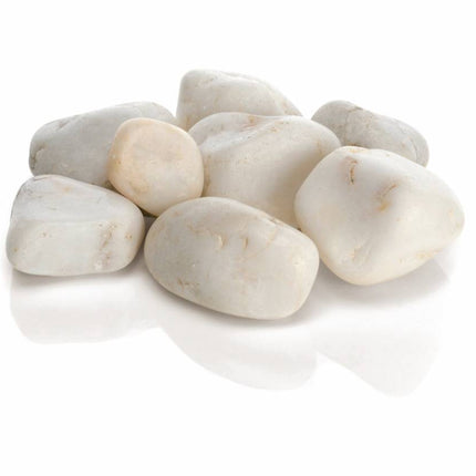 Feng shui marble pebble white