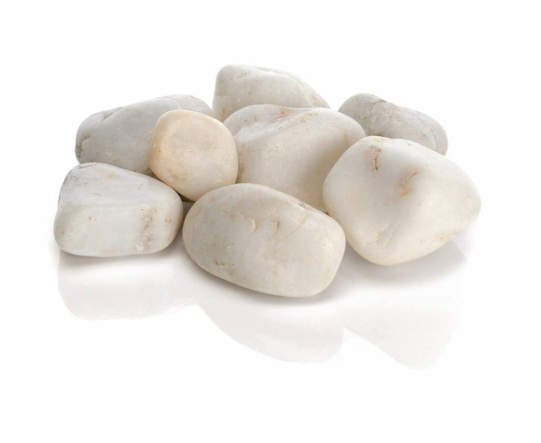 Feng shui marble pebble white