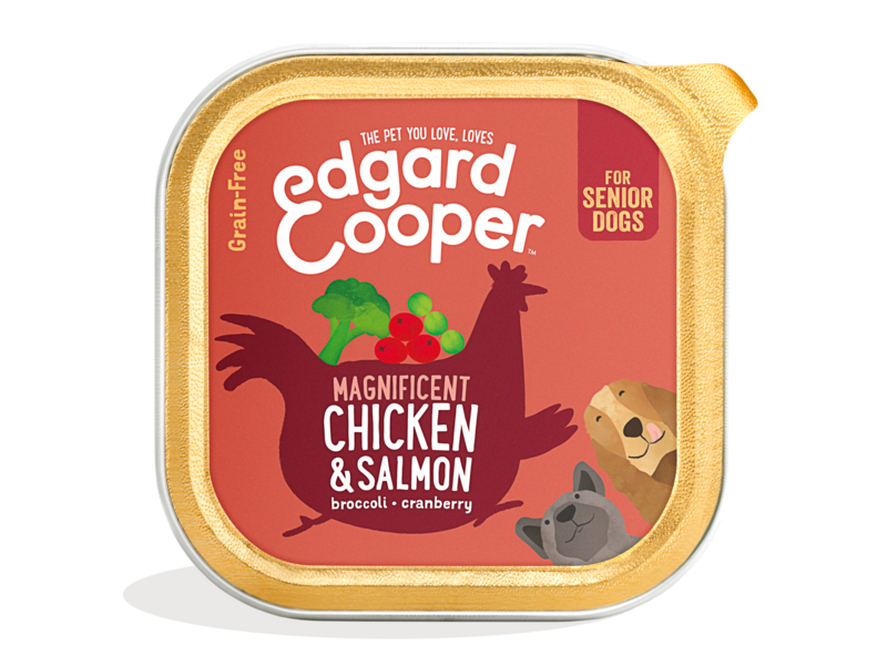 Edgard &amp; Cooper Senior Dog Tub ohne Getreide, Huhn und Lachs